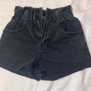 Paperbag black shorts xs